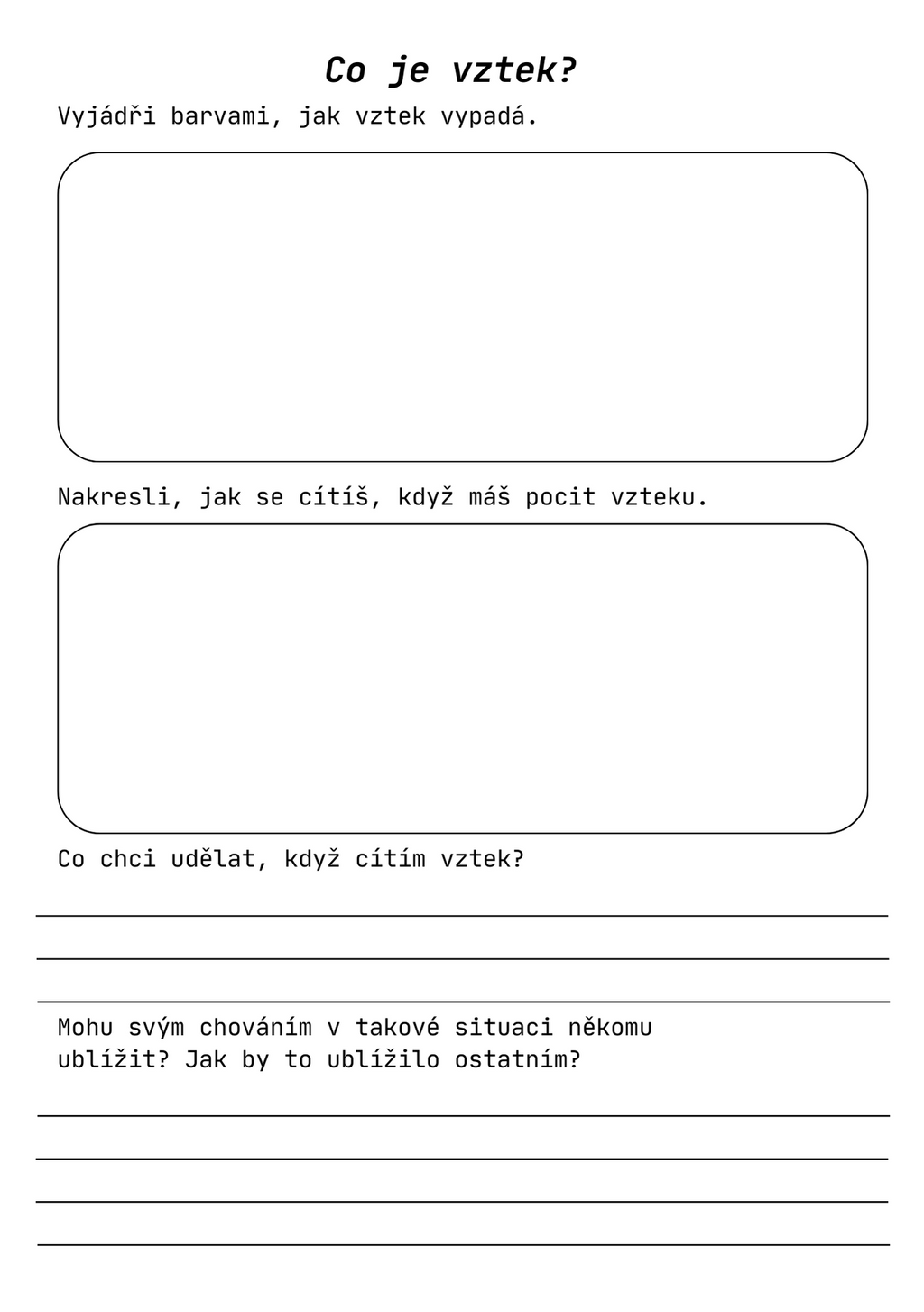 denní plánovač s terapeutickými worksheety